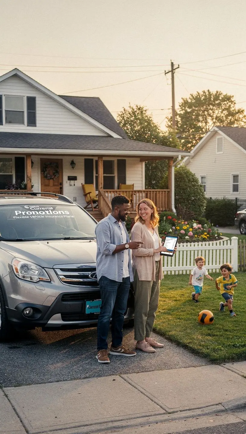 Pracownik obsługi klienta przedstawiający ofertę ubezpieczenia pojazdu.